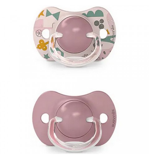 Suavinex Walk in the park - Smoczek fizjologiczny SX Pro +18 m 2szt | Różowy